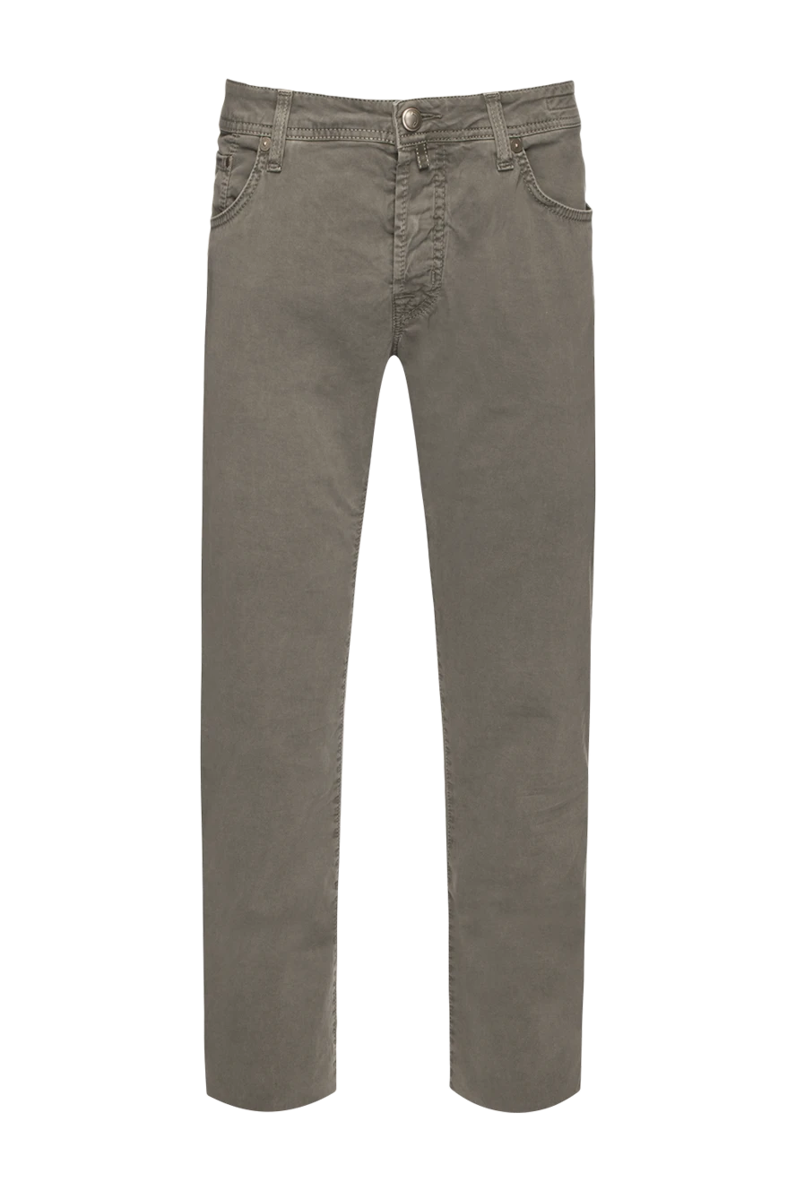 Jacob Cohen man gray cotton jeans for men купить с ценами и фото 158485 - photo 1