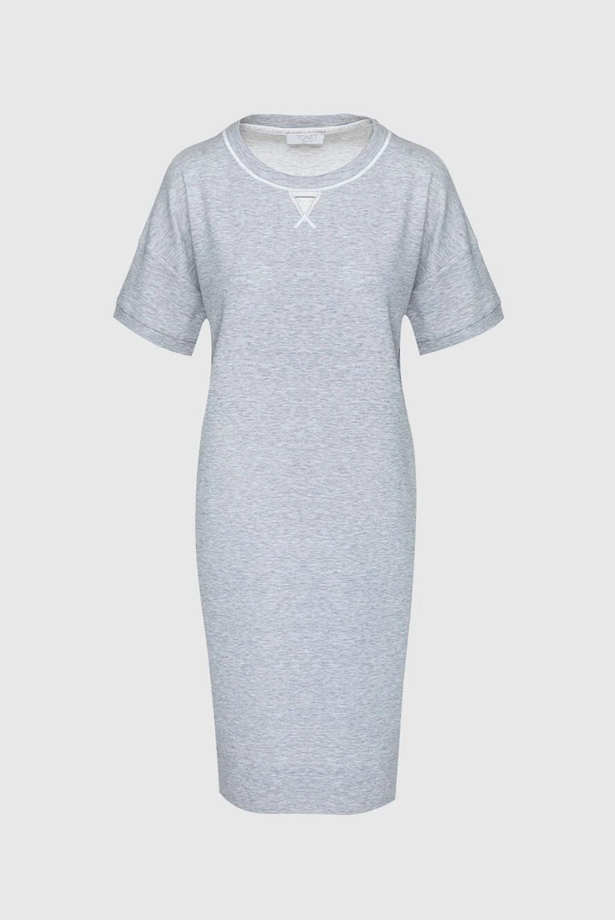 Tonet woman gray cotton dress for women купить с ценами и фото 158541 - photo 1