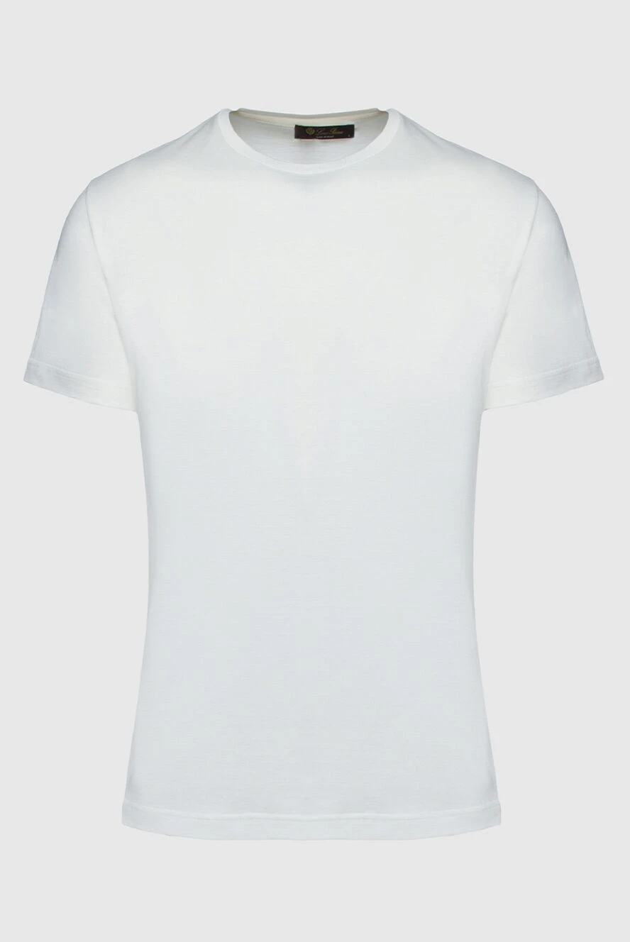 Loro Piana man white cotton t-shirt for men купить с ценами и фото 158550 - photo 1