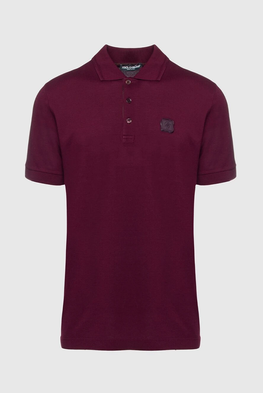 Dolce & Gabbana man cotton and polyester polo burgundy for men купить с ценами и фото 158557 - photo 1