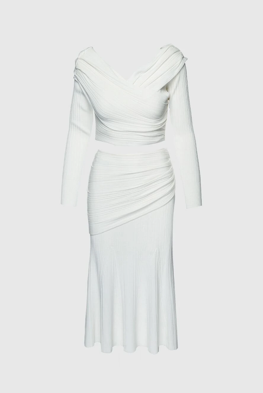 Herve Leger woman white women's suit with skirt made of viscose and polyester купить с ценами и фото 158581 - photo 1