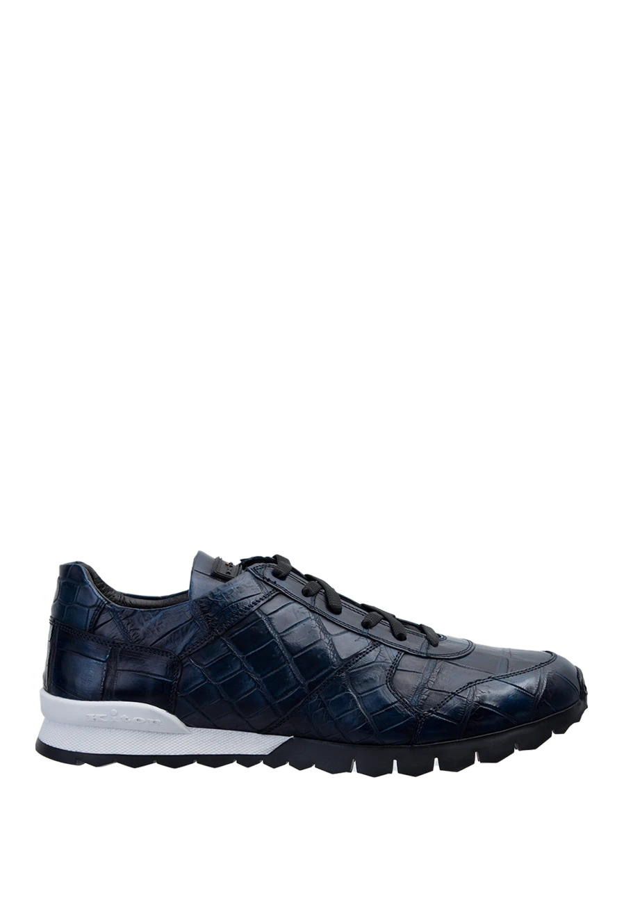 Kiton man blue crocodile leather sneakers for woman купить с ценами и фото 158626 - photo 1