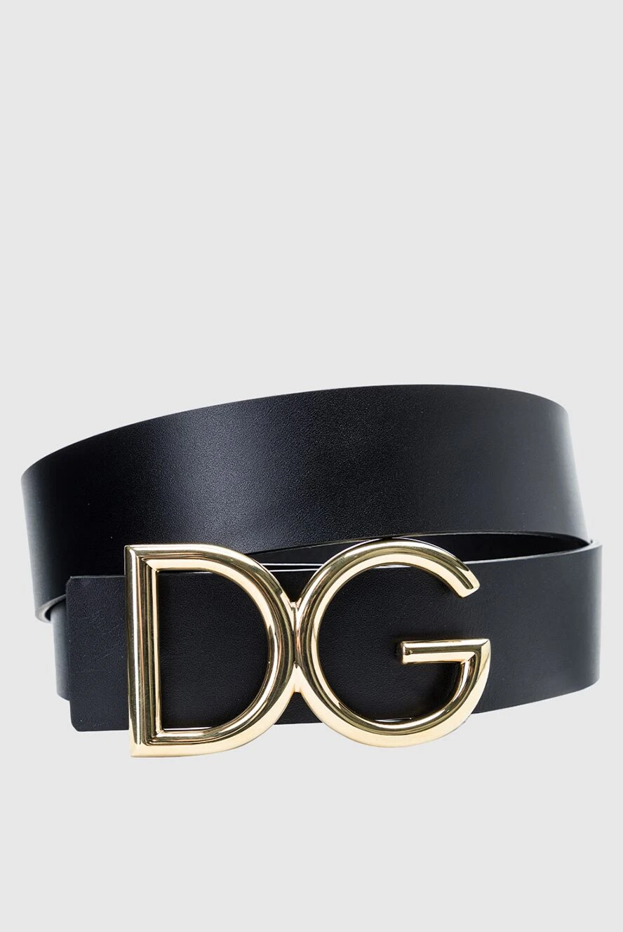 Dolce & Gabbana woman black leather belt for women купить с ценами и фото 158654 - photo 1