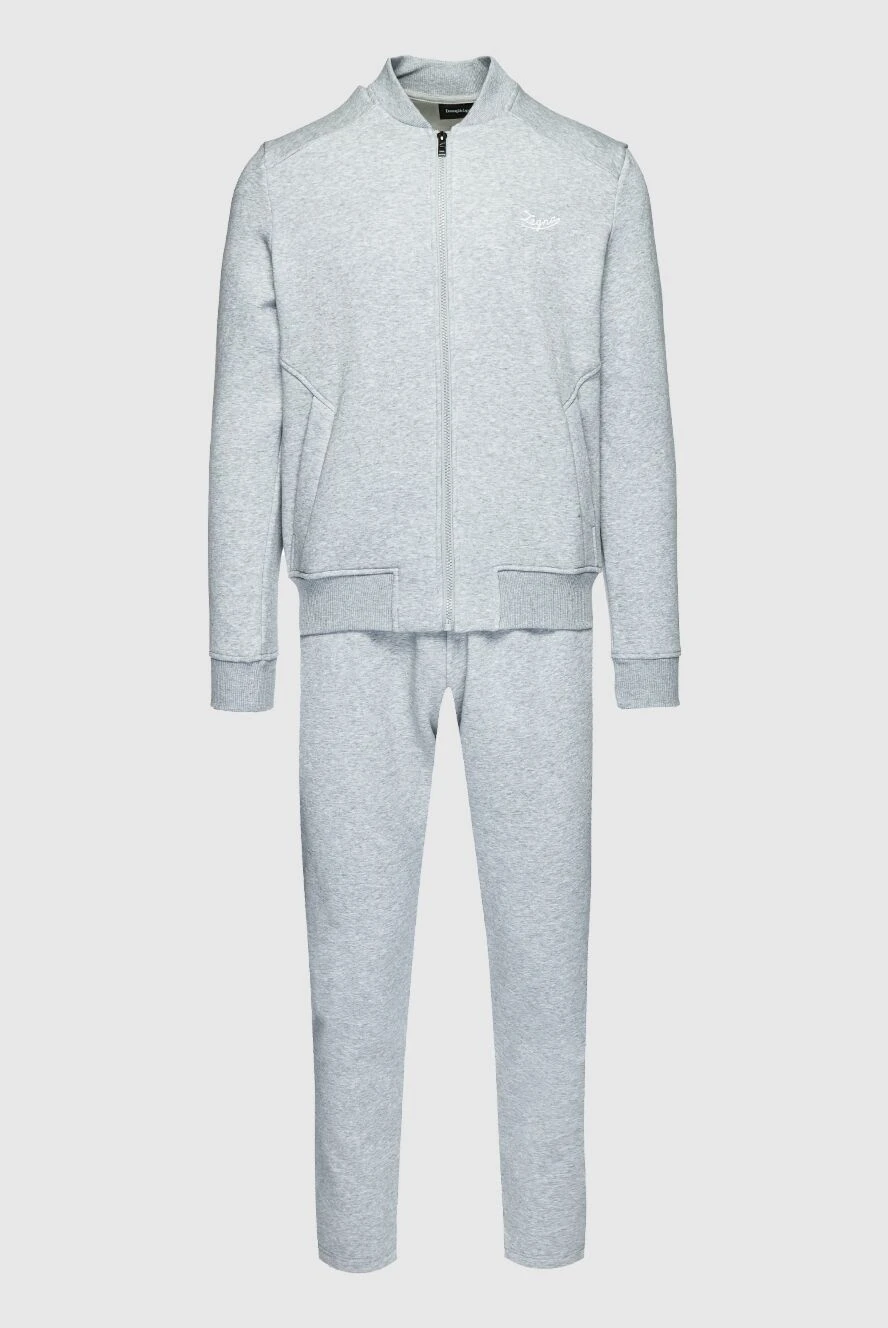 Ermenegildo Zegna man men's sports suit made of cotton and polyester, gray купить с ценами и фото 158691 - photo 1