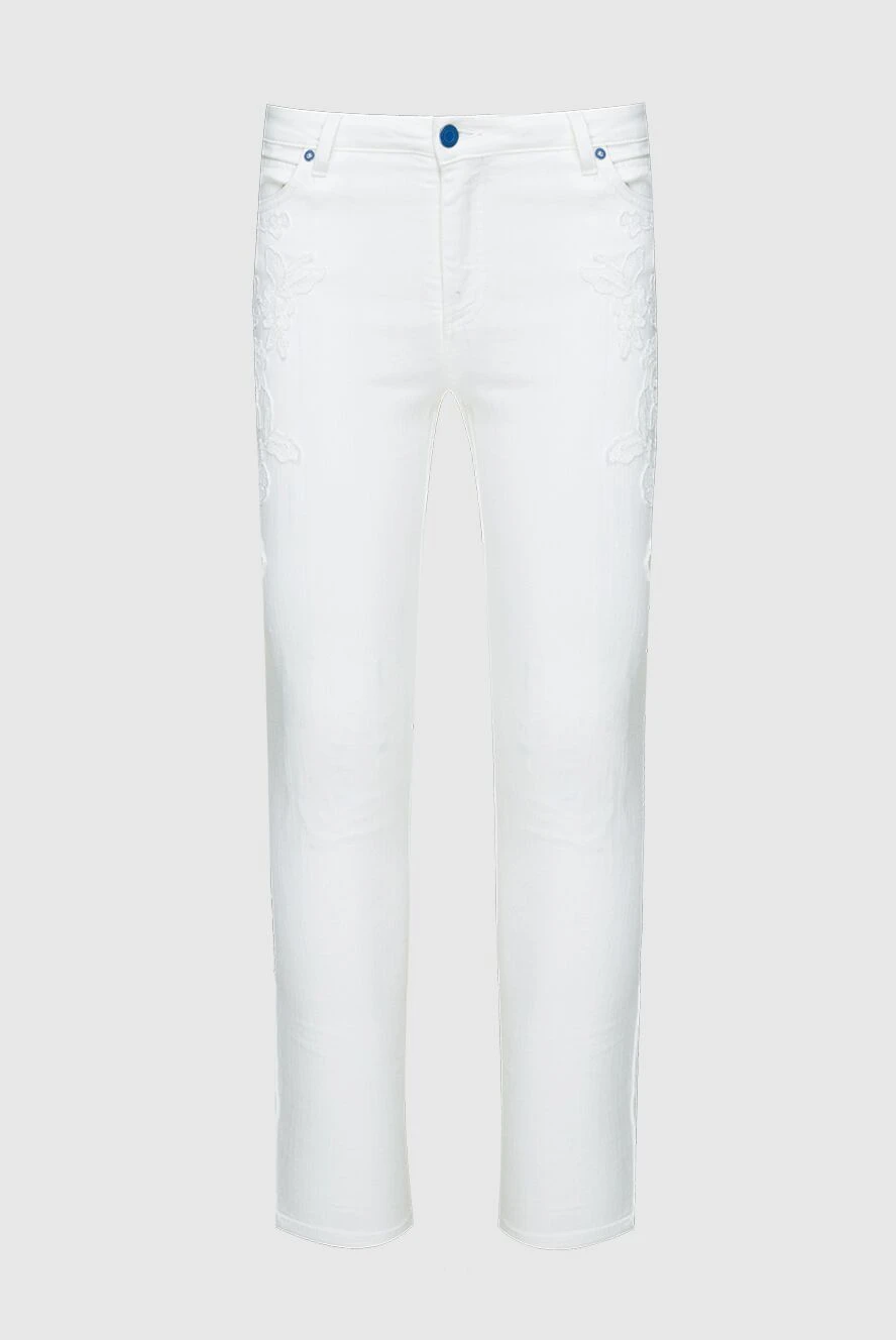 Ermanno Scervino woman white cotton jeans for women купить с ценами и фото 158731 - photo 1