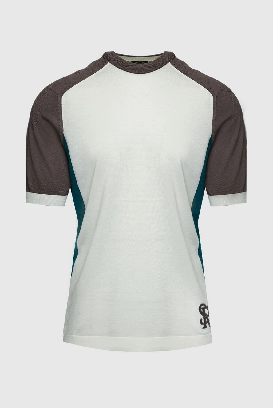 Stefano Ricci джемпер с коротким рукавом из шелка белый мужской 158748 - фото 1