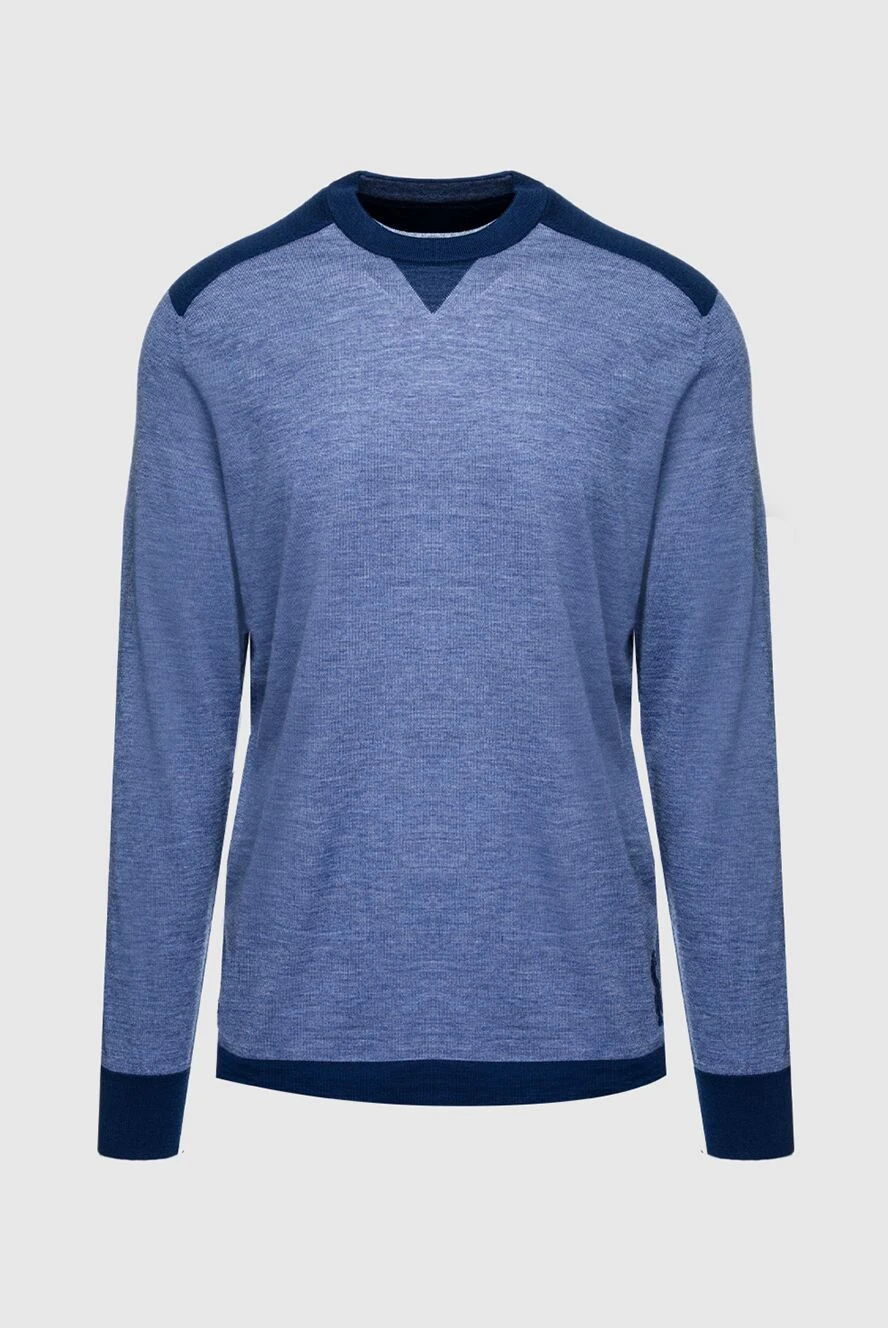 Stefano Ricci men's cashmere jumper with dark inserts on the shoulders and elbows 158752 - photo 1