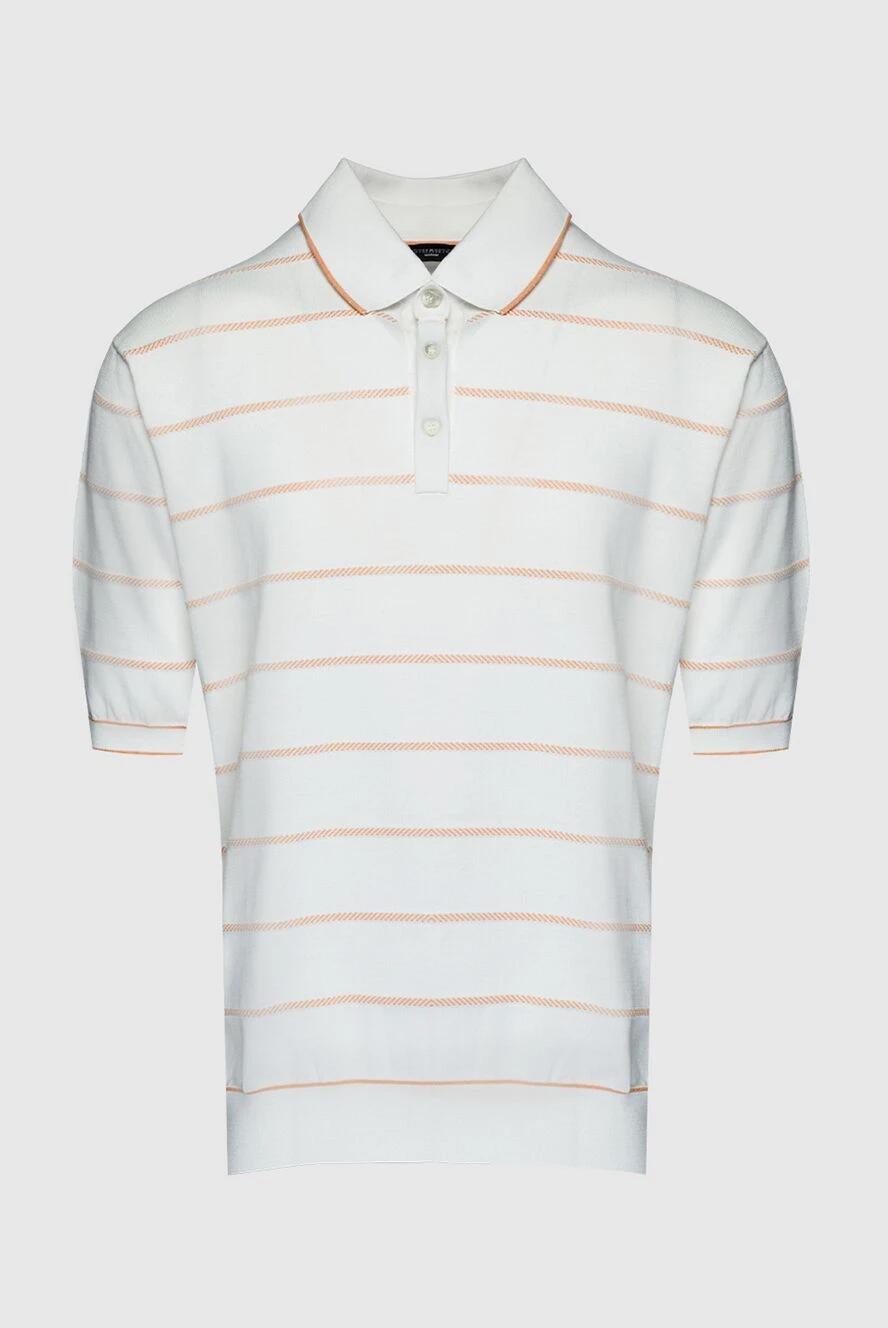 Stefano Ricci поло из шелка в молочном цвете с тонкой персиковой полоской
158795 - фото 1