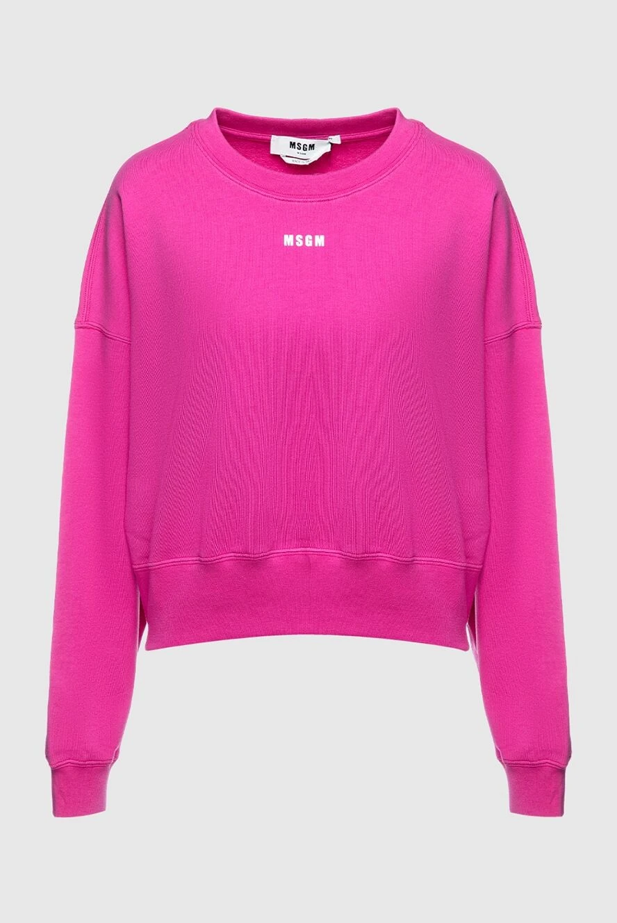 MSGM woman pink cotton sweatshirt for women купить с ценами и фото 158886 - photo 1