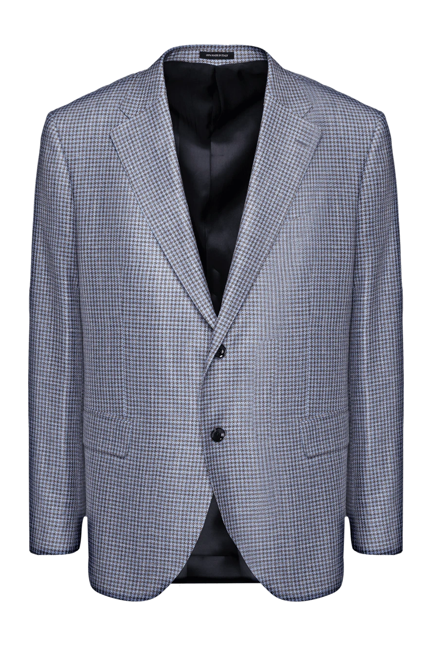 Sartoria Latorre пиджак мужской из шерсти шелка и льна с узором гусиная лапка в серой гамме
158928 - фото 1