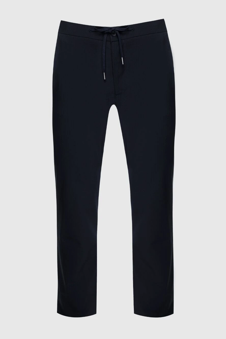 Cesare di Napoli man blue wool trousers for men купить с ценами и фото 158997 - photo 1