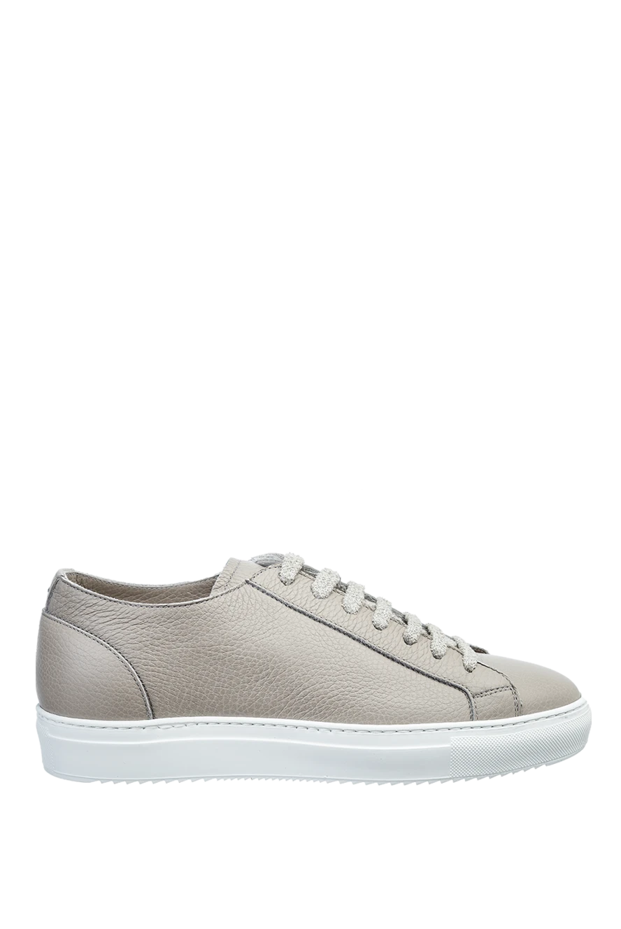 Doucal`s man beige leather sneakers for men 159013 - photo 1