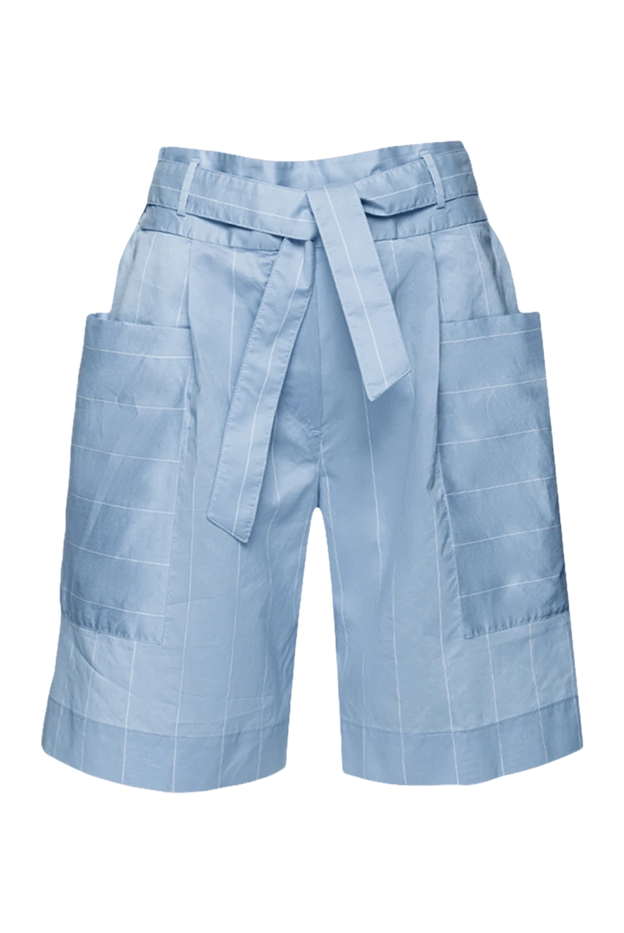 Tonet woman blue cotton and silk shorts for women купить с ценами и фото 159117 - photo 1