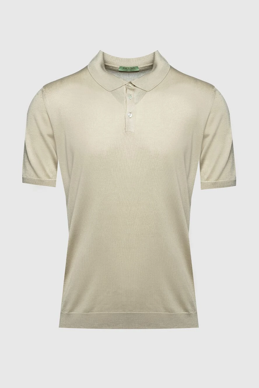 Dalmine man beige silk polo for men купить с ценами и фото 159139 - photo 1