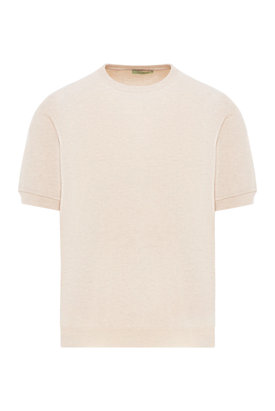 Dalmine джемпер бежевый хлопковый с короткими рукавами мужской 159171 - фото 1