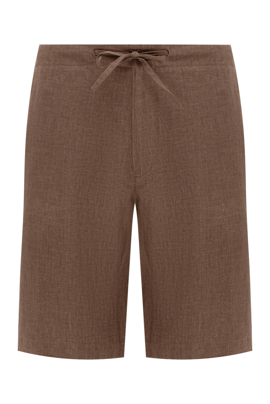 Loro Piana man brown linen shorts for men купить с ценами и фото 159220 - photo 1