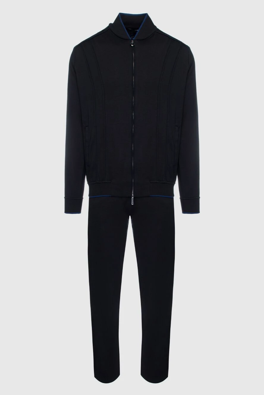 Stefano Ricci костюм спортивный мужской из хлопка, шелка и полиамида черный 159242 - фото 1
