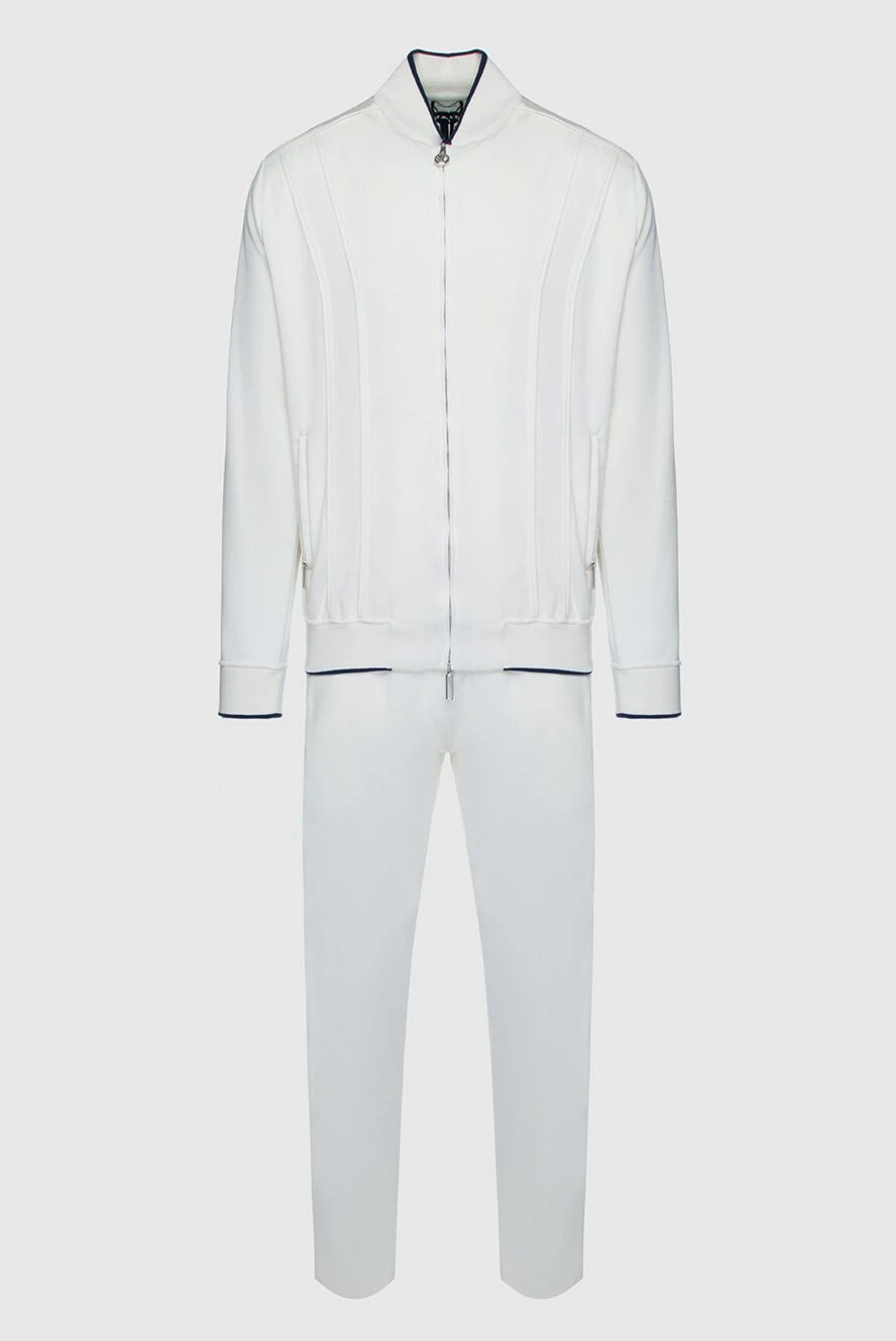 Stefano Ricci мақтадан, жібектен және полиамидтен тігілген ерлер спорттық костюмі, ақ 159243 - фото 1