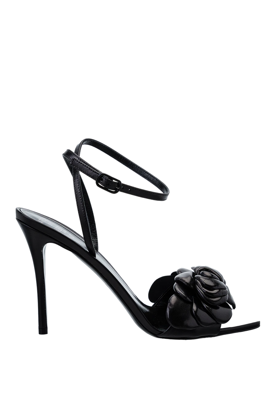 Valentino woman black leather sandals for women купить с ценами и фото 159267 - photo 1