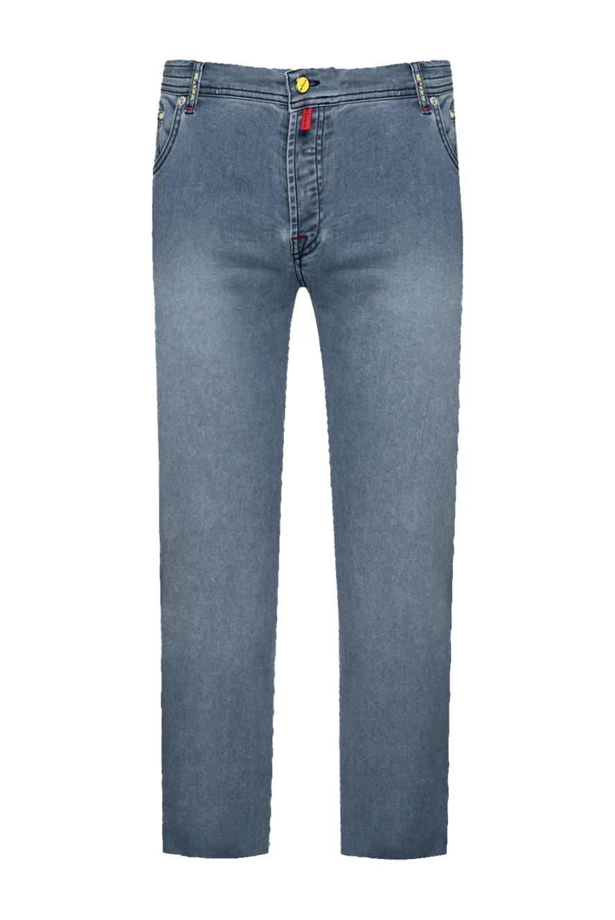 Kiton man blue cotton jeans for men купить с ценами и фото 159331 - photo 1