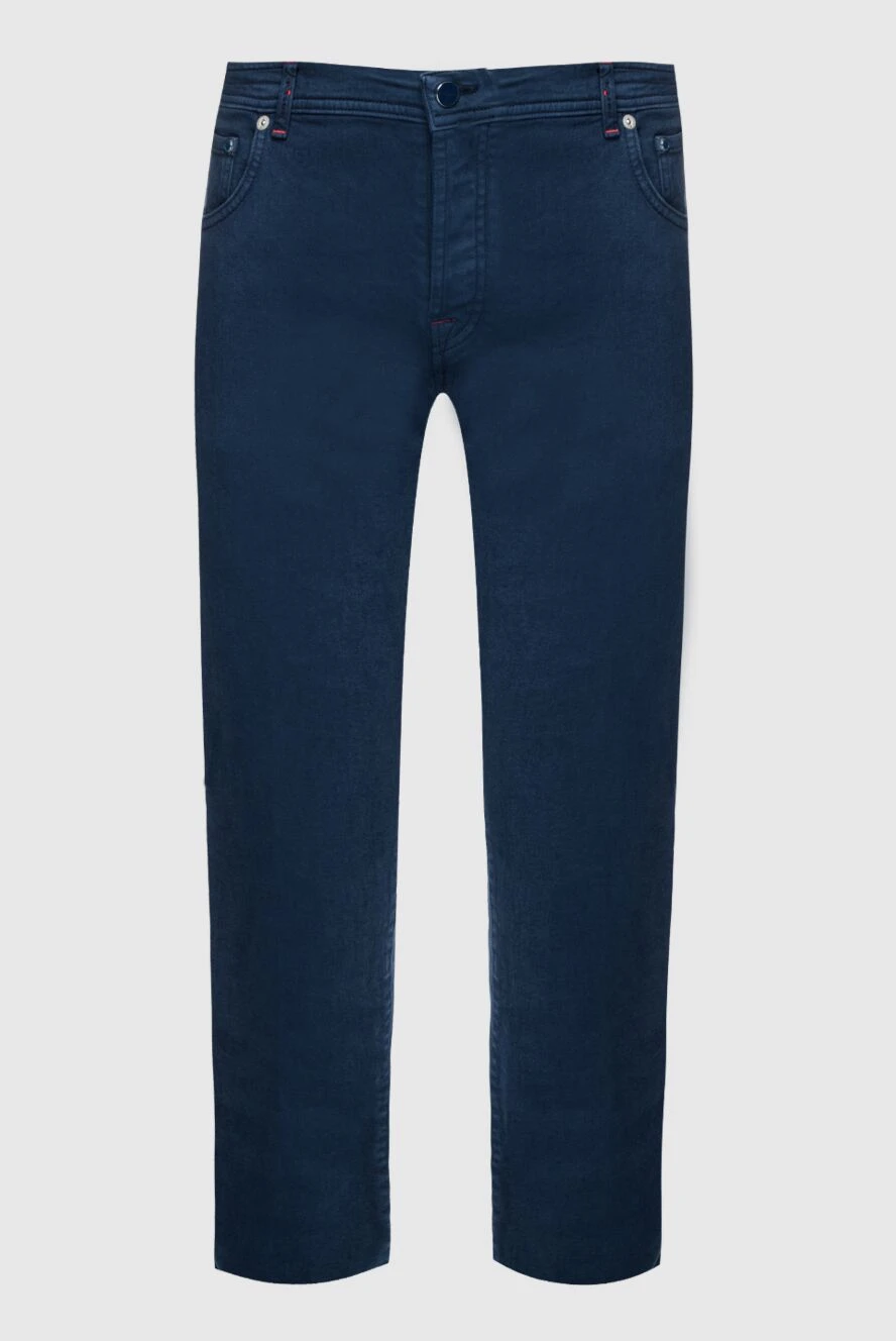 Kiton man blue cotton jeans for men купить с ценами и фото 159333 - photo 1