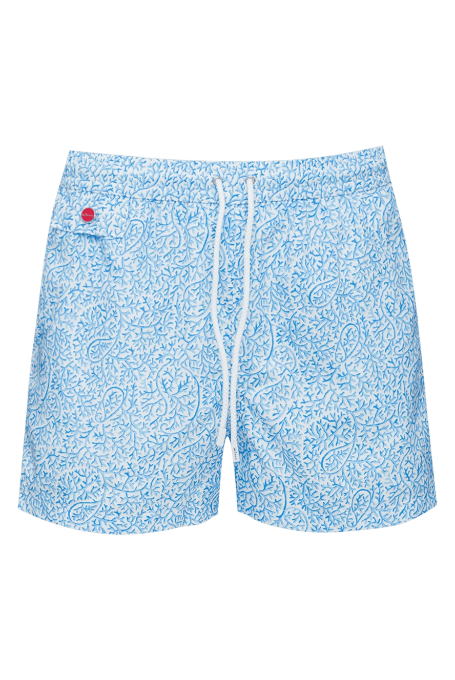 Kiton man blue polyester beach shorts for men купить с ценами и фото 159346 - photo 1