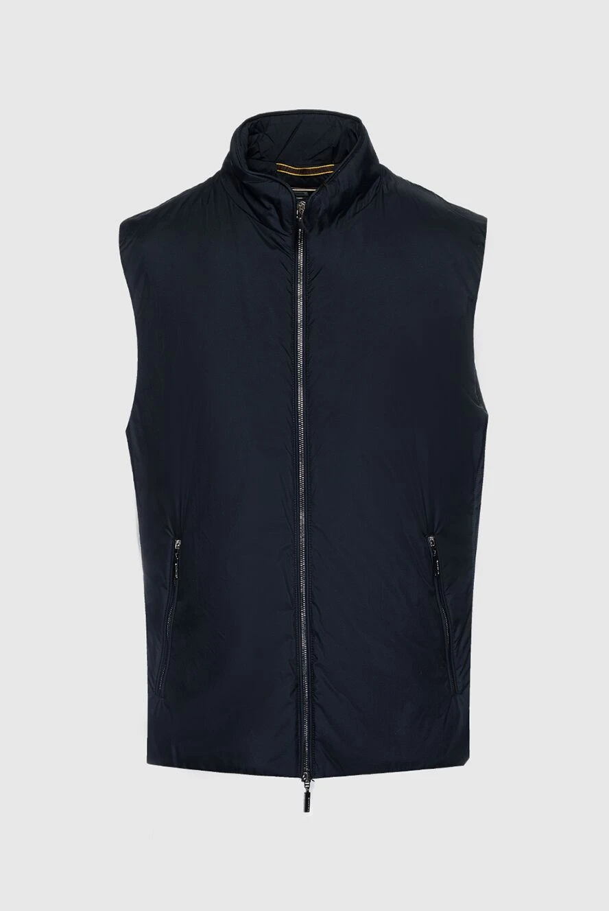 Moorer man blue polyamide vest for men купить с ценами и фото 159422 - photo 1