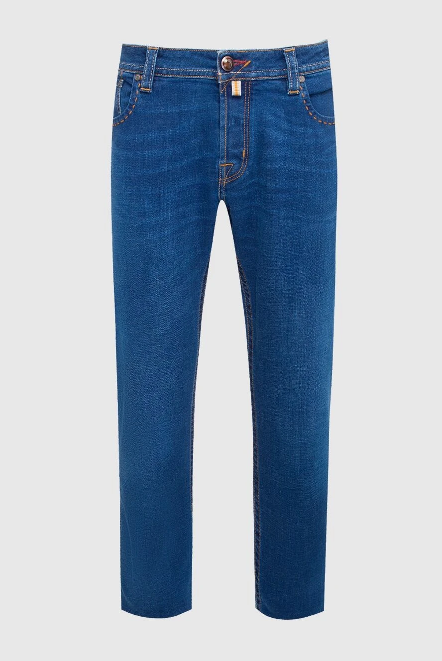 Jacob Cohen man blue cotton jeans for men купить с ценами и фото 159437 - photo 1