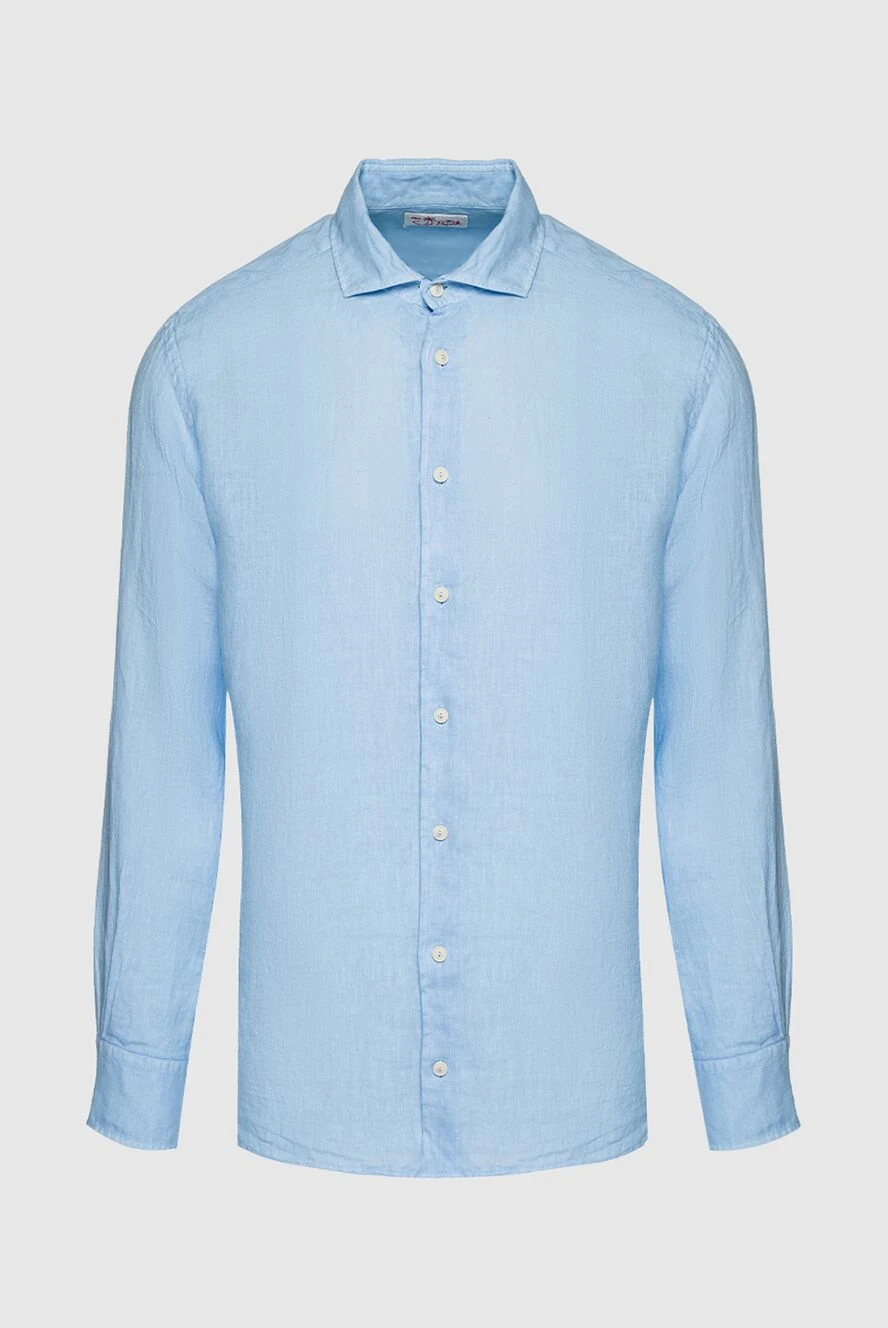 MC2 Saint Barth man men's linen shirt blue купить с ценами и фото 159504 - photo 1