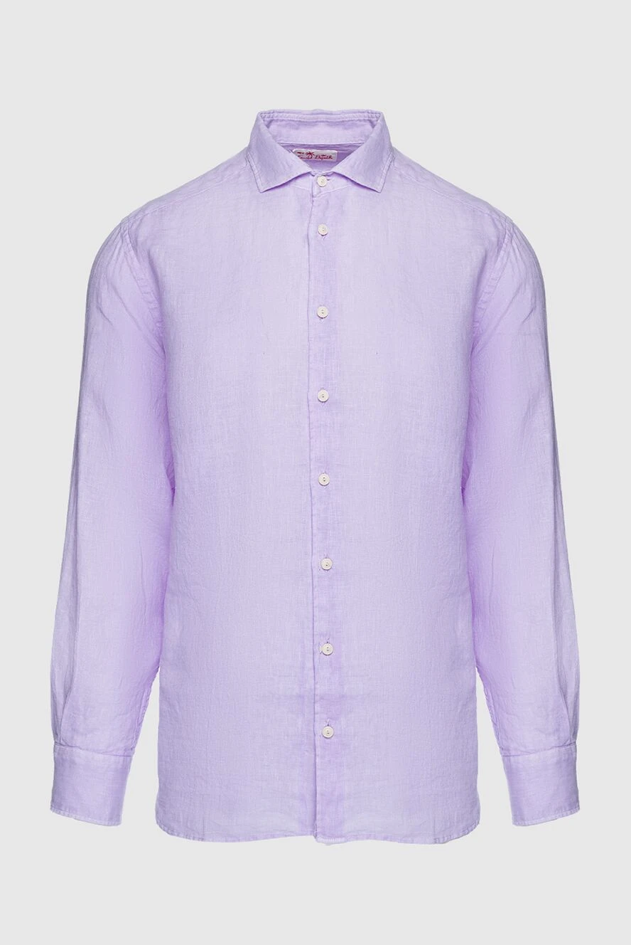 MC2 Saint Barth man men's purple linen shirt купить с ценами и фото 159505 - photo 1