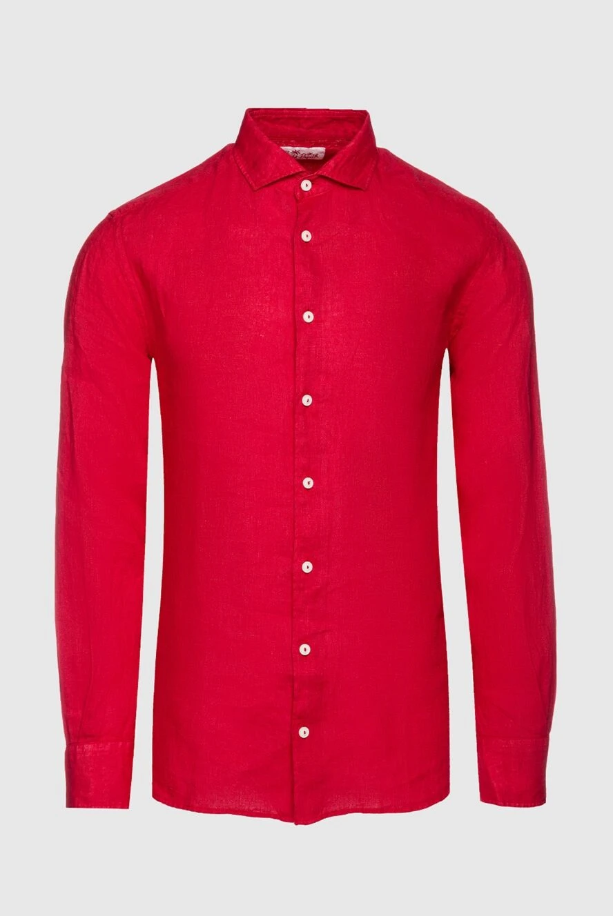 MC2 Saint Barth man red linen shirt for men купить с ценами и фото 159507 - photo 1