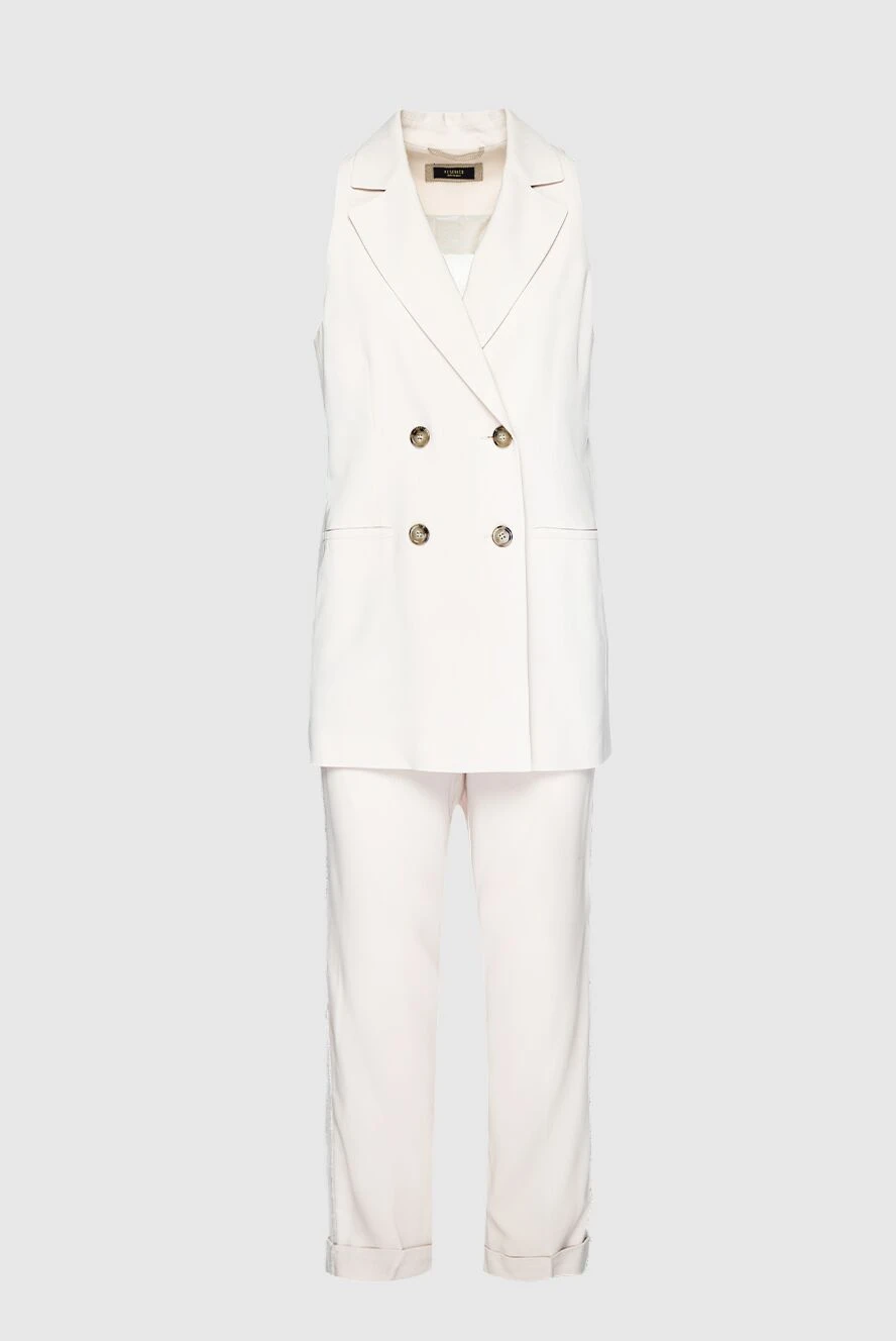 Peserico woman white women's trouser suit made of viscose and elastane купить с ценами и фото 159652 - photo 1