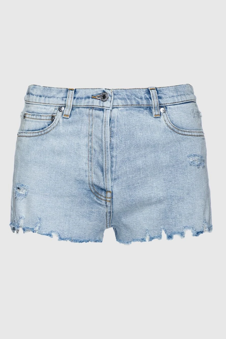 MSGM woman blue cotton shorts for women купить с ценами и фото 159686 - photo 1