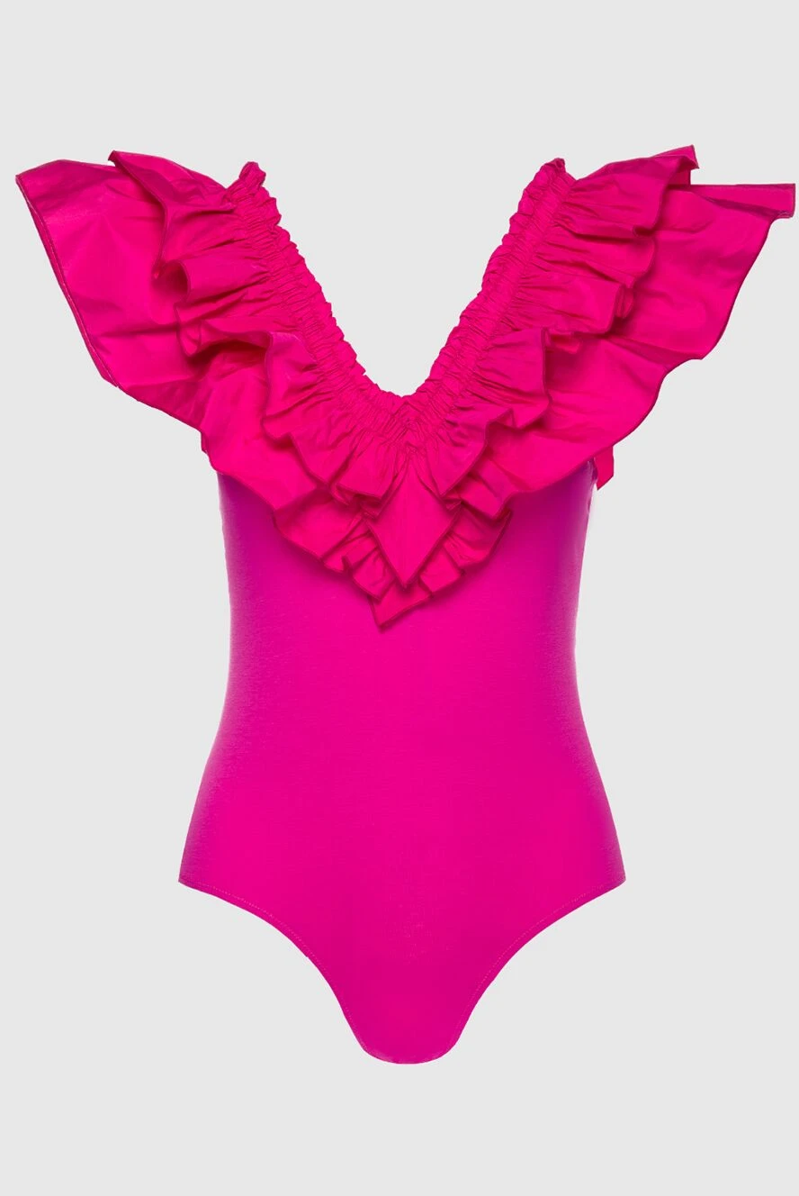 MSGM woman pink cotton and elastane bodysuit for women купить с ценами и фото 159691 - photo 1