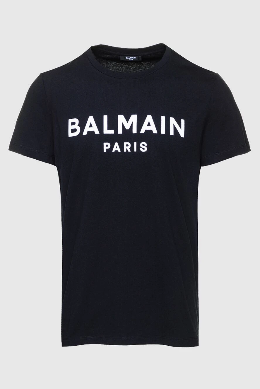 Balmain man black cotton t-shirt for men купить с ценами и фото 159802 - photo 1