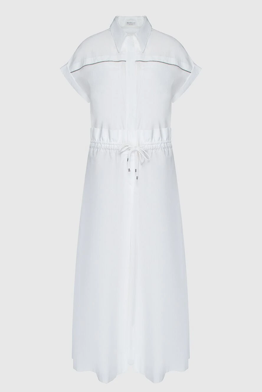 Brunello Cucinelli woman white cotton overalls for women купить с ценами и фото 159909 - photo 1