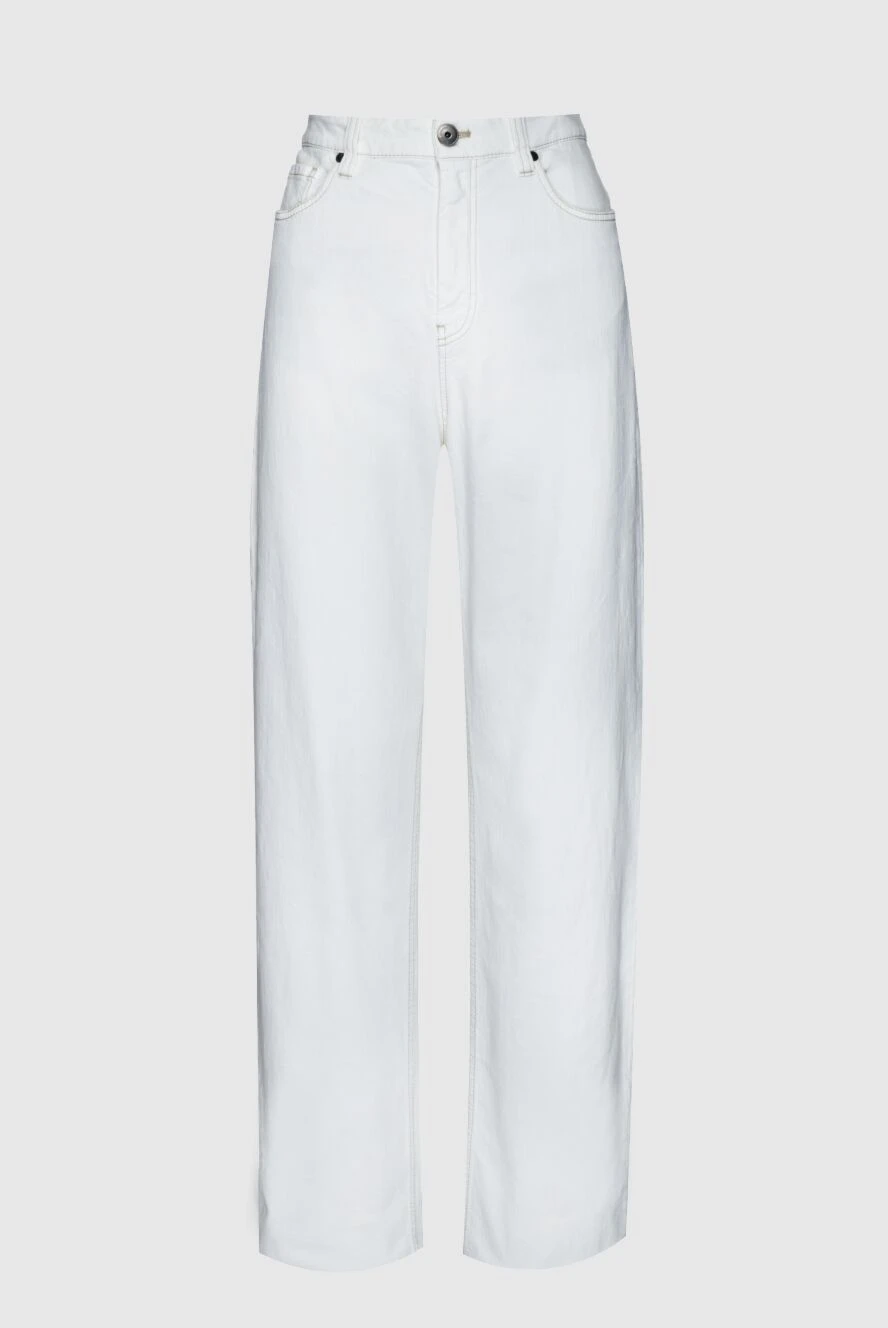 Brunello Cucinelli woman white cotton jeans for women купить с ценами и фото 159930 - photo 1