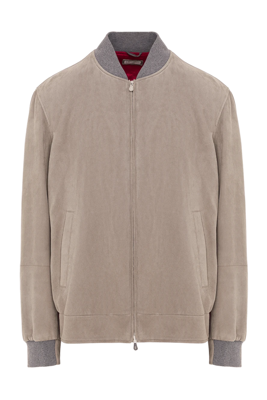 Brunello Cucinelli куртка замшевая серая мужская 159970 - фото 1