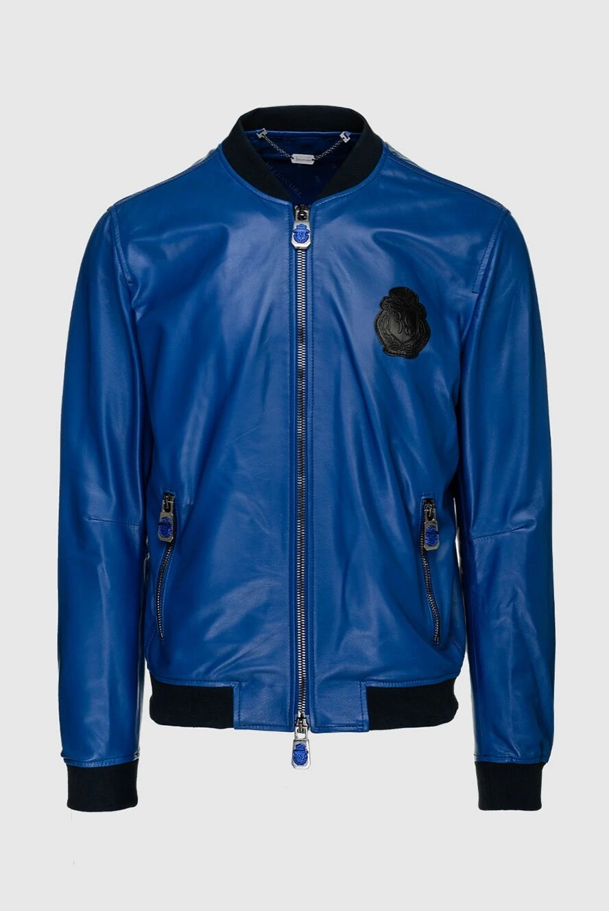 Billionaire man blue leather jacket for men купить с ценами и фото 159997 - photo 1