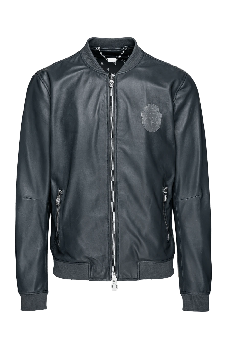 Billionaire man gray leather jacket for men купить с ценами и фото 159998 - photo 1