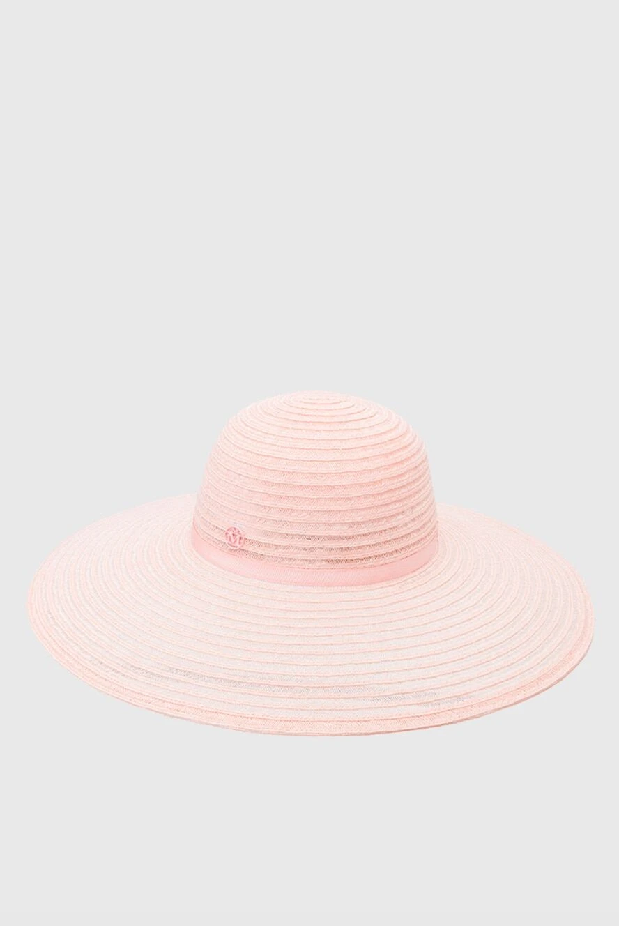 Maison Michel woman pink silk and cotton hat for women купить с ценами и фото 160012 - photo 1