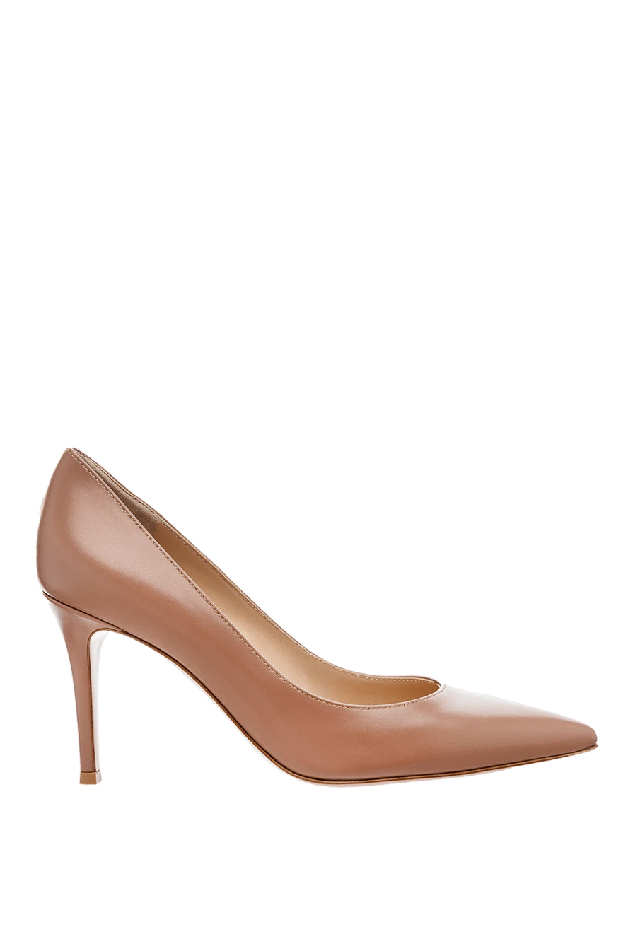 Gianvito Rossi woman beige leather shoes for women купить с ценами и фото 160016 - photo 1