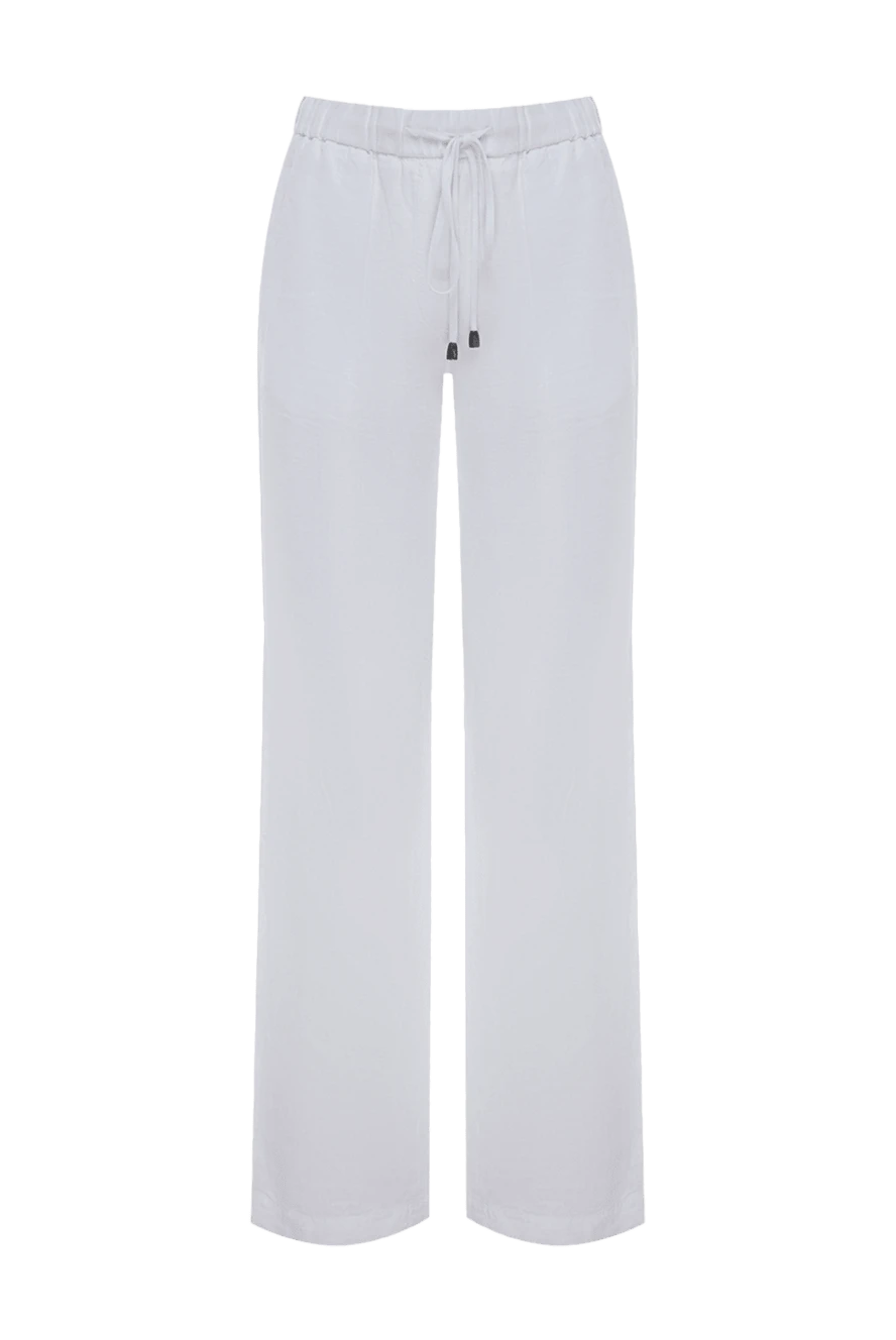 Peserico woman white linen trousers for women купить с ценами и фото 160036 - photo 1