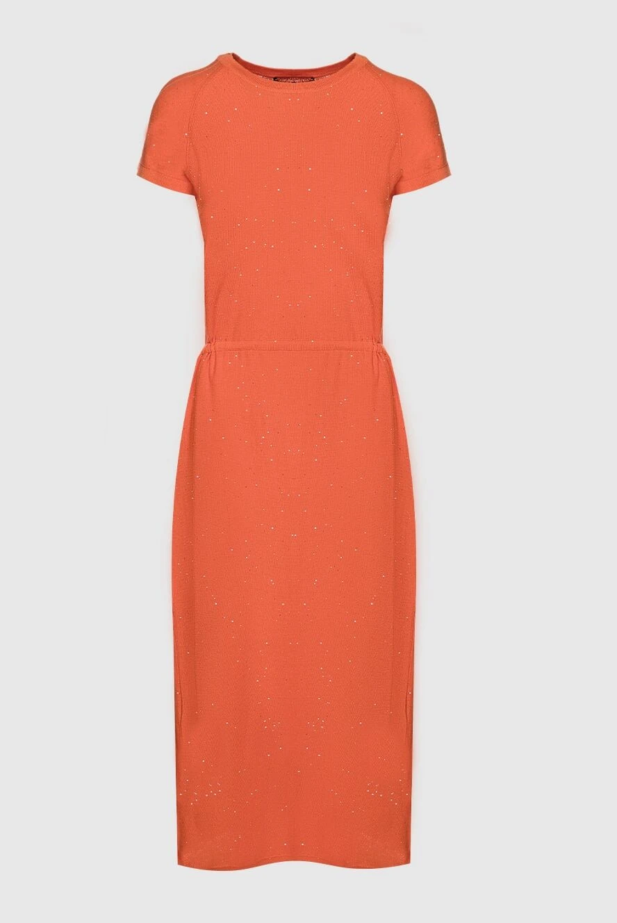 Re Vera woman orange cotton dress for women купить с ценами и фото 160158 - photo 1