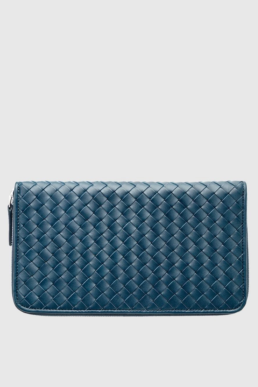 Cesare di Napoli man men's clutch bag made of genuine leather blue купить с ценами и фото 160229 - photo 1