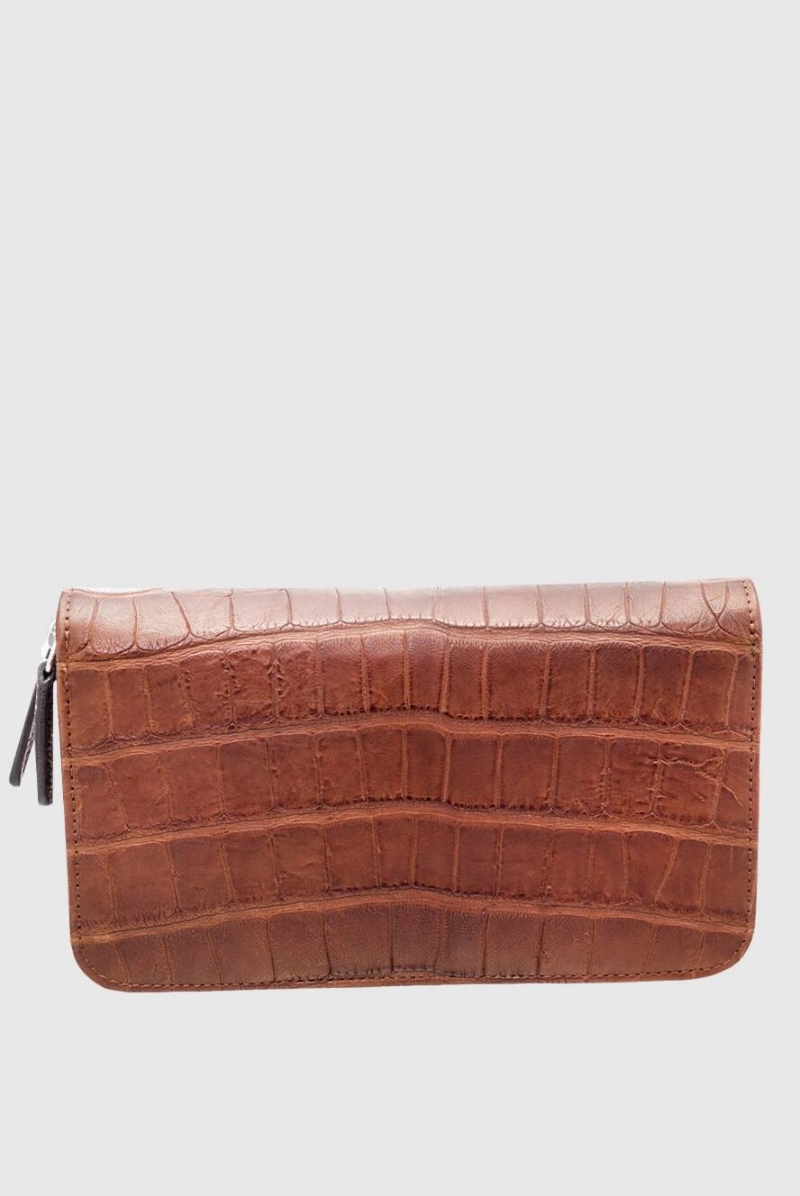 Cesare di Napoli man men's clutch bag made of brown crocodile leather купить с ценами и фото 160238 - photo 1