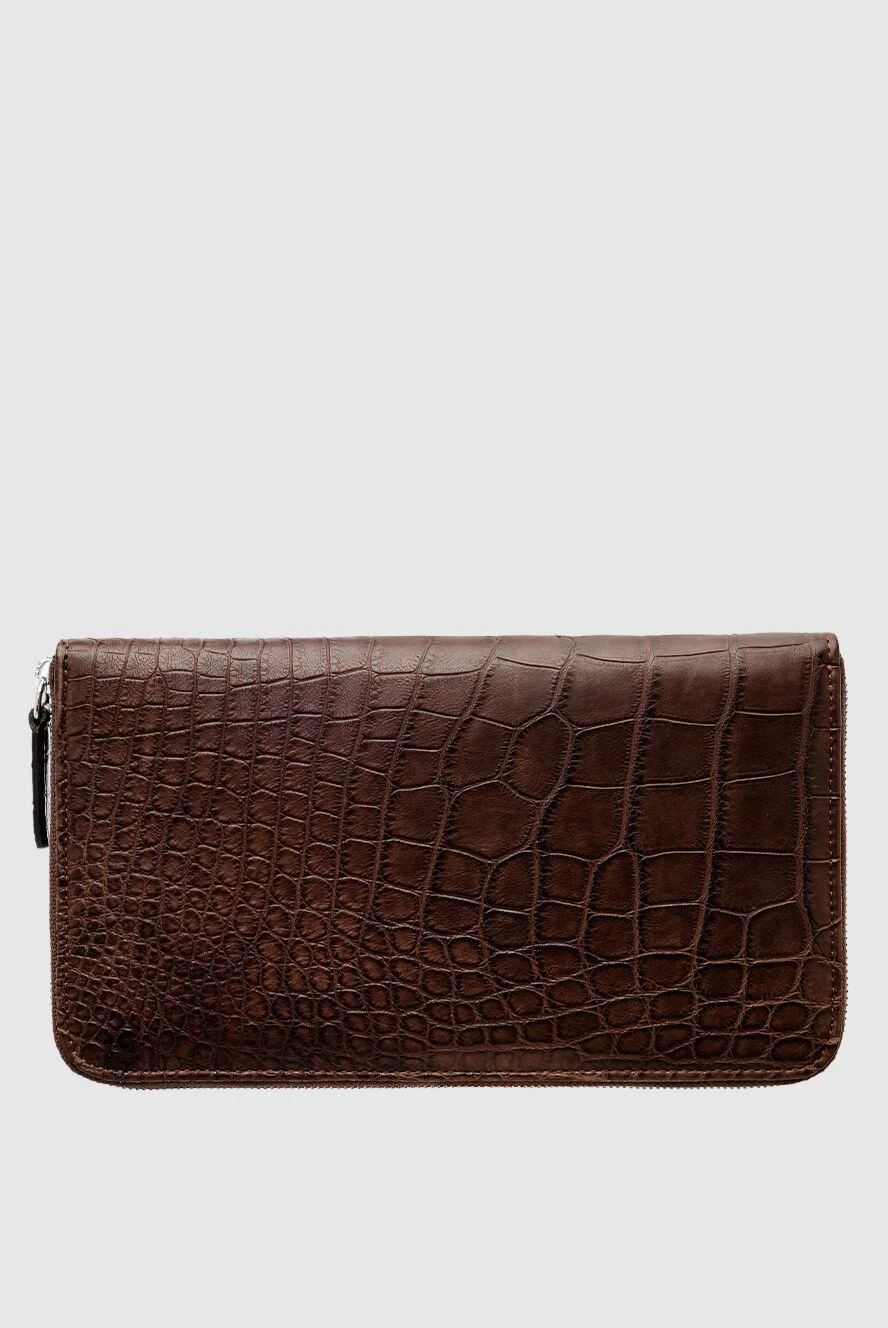 Cesare di Napoli man men's clutch bag made of brown crocodile leather купить с ценами и фото 160244 - photo 1