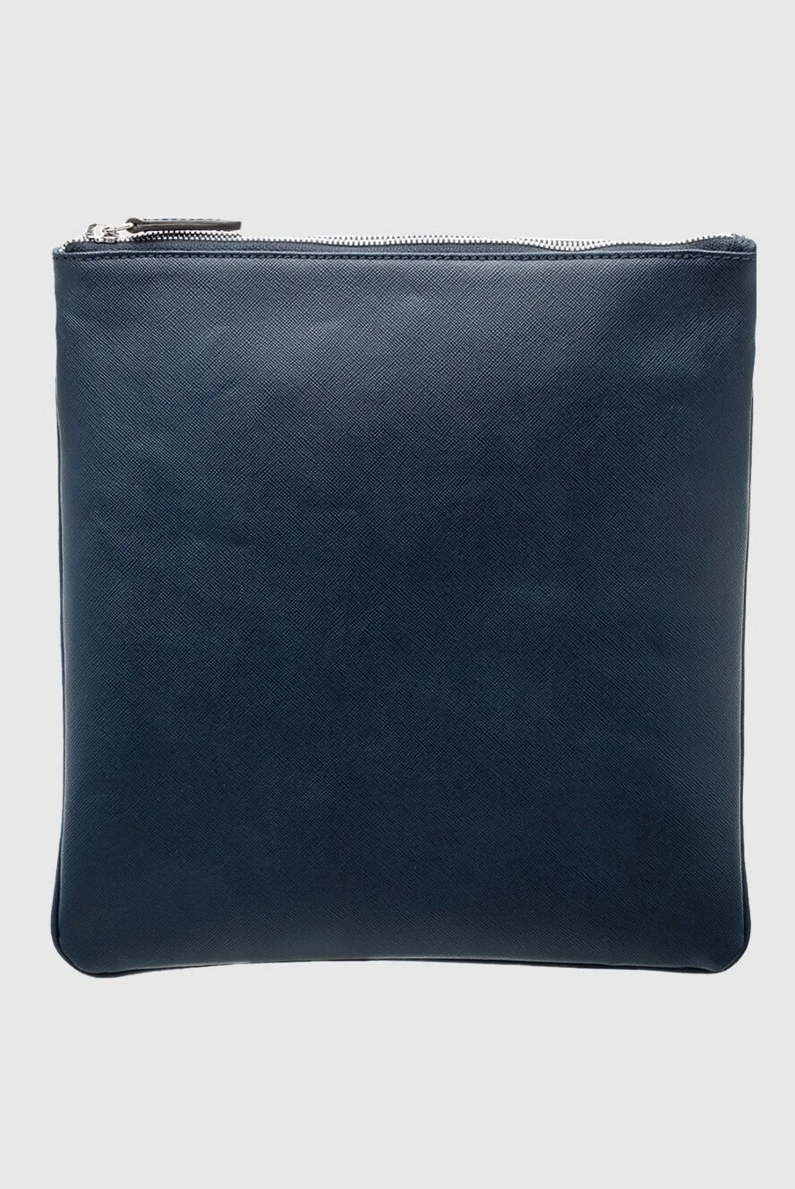 Cesare di Napoli man blue genuine leather shoulder bag for men купить с ценами и фото 160257 - photo 1