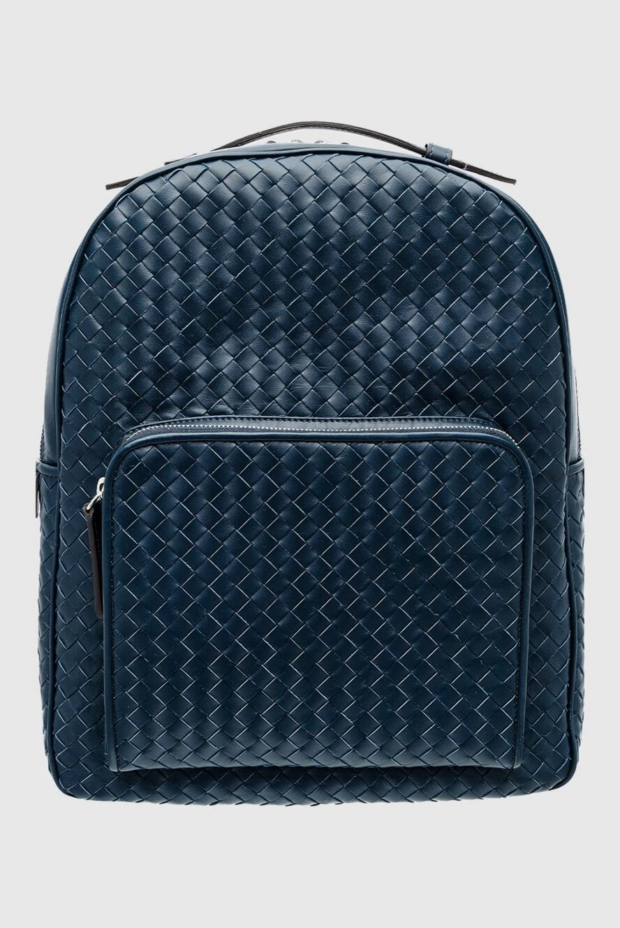 Cesare di Napoli man blue leather backpack for men купить с ценами и фото 160261 - photo 1