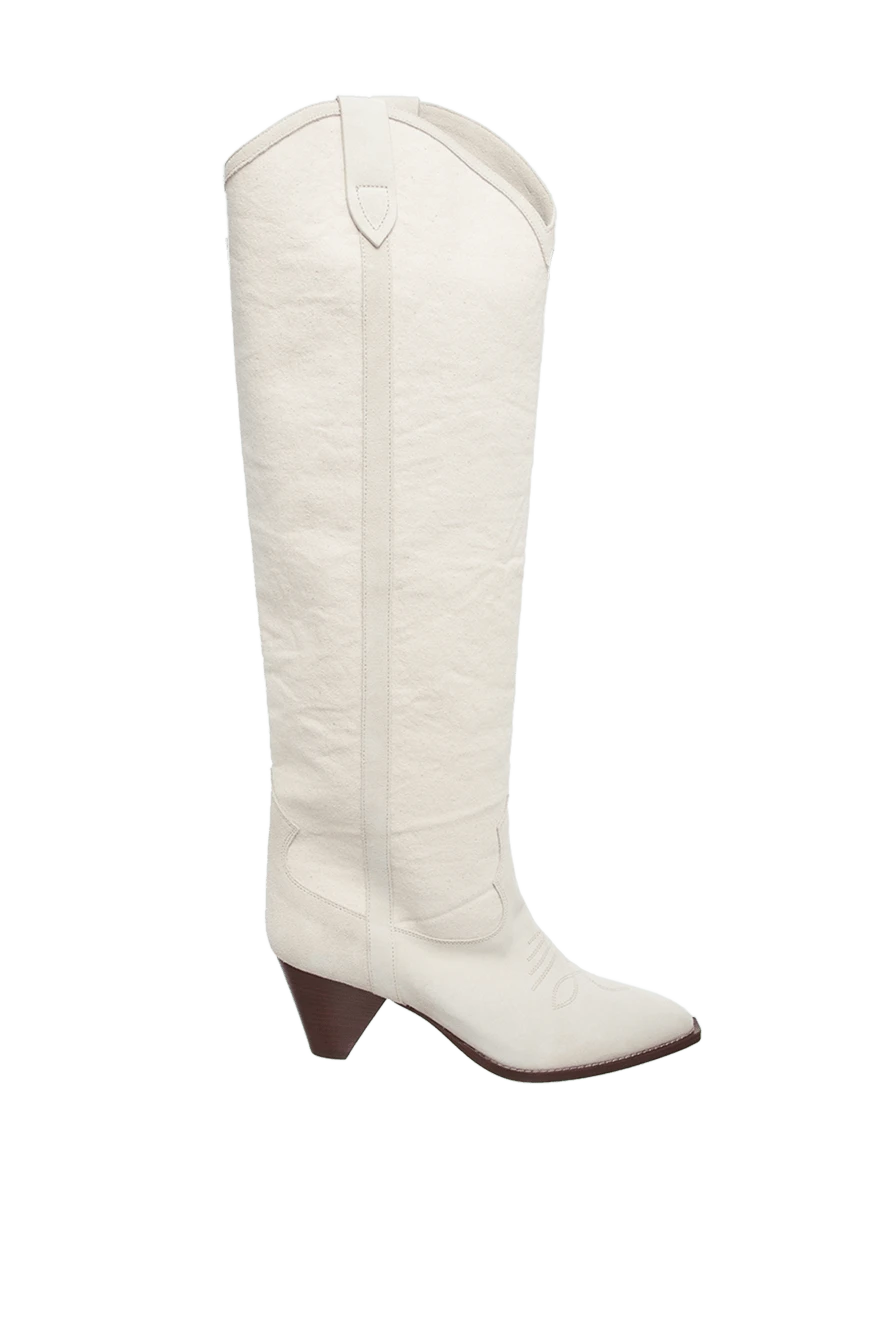 Isabel Marant woman white leather and textile boots for women купить с ценами и фото 160355 - photo 1